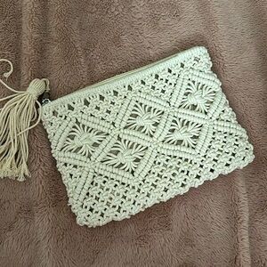 Gorgeous crochet clutch bag brand new
